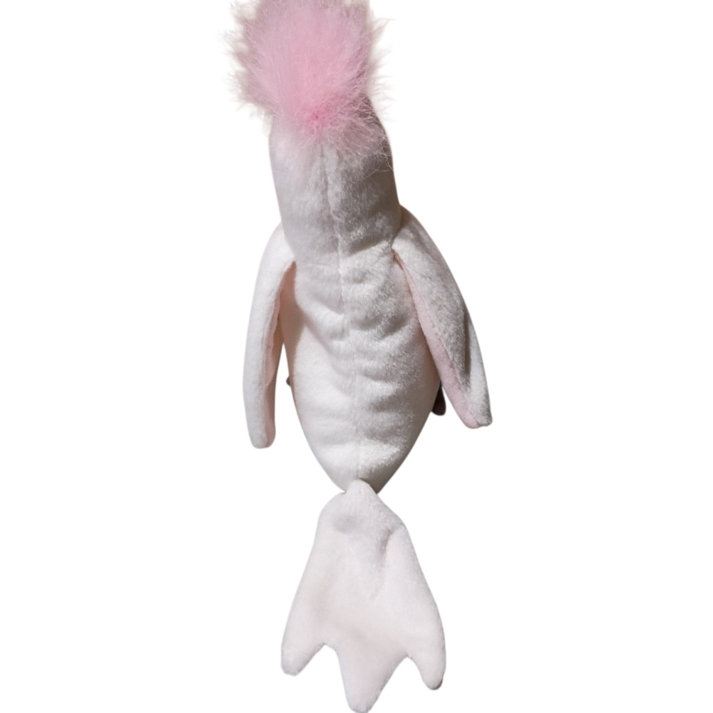EUC Ty Beanie Buddies KuKu 8" Cockatoo Plush White Pink Stuffed Animal - Picture 3 of 8